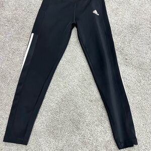 Adidas women’s charcoal and White Leggings